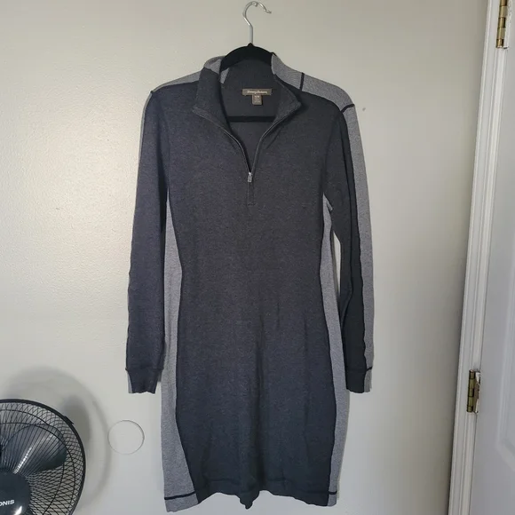Tommy Bahama Women's Gray Cotton Preppy Sweater Casual Dress. Sz M - Picture 3 of 10